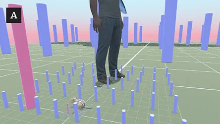 Early prototype sketch of Scale Worlds