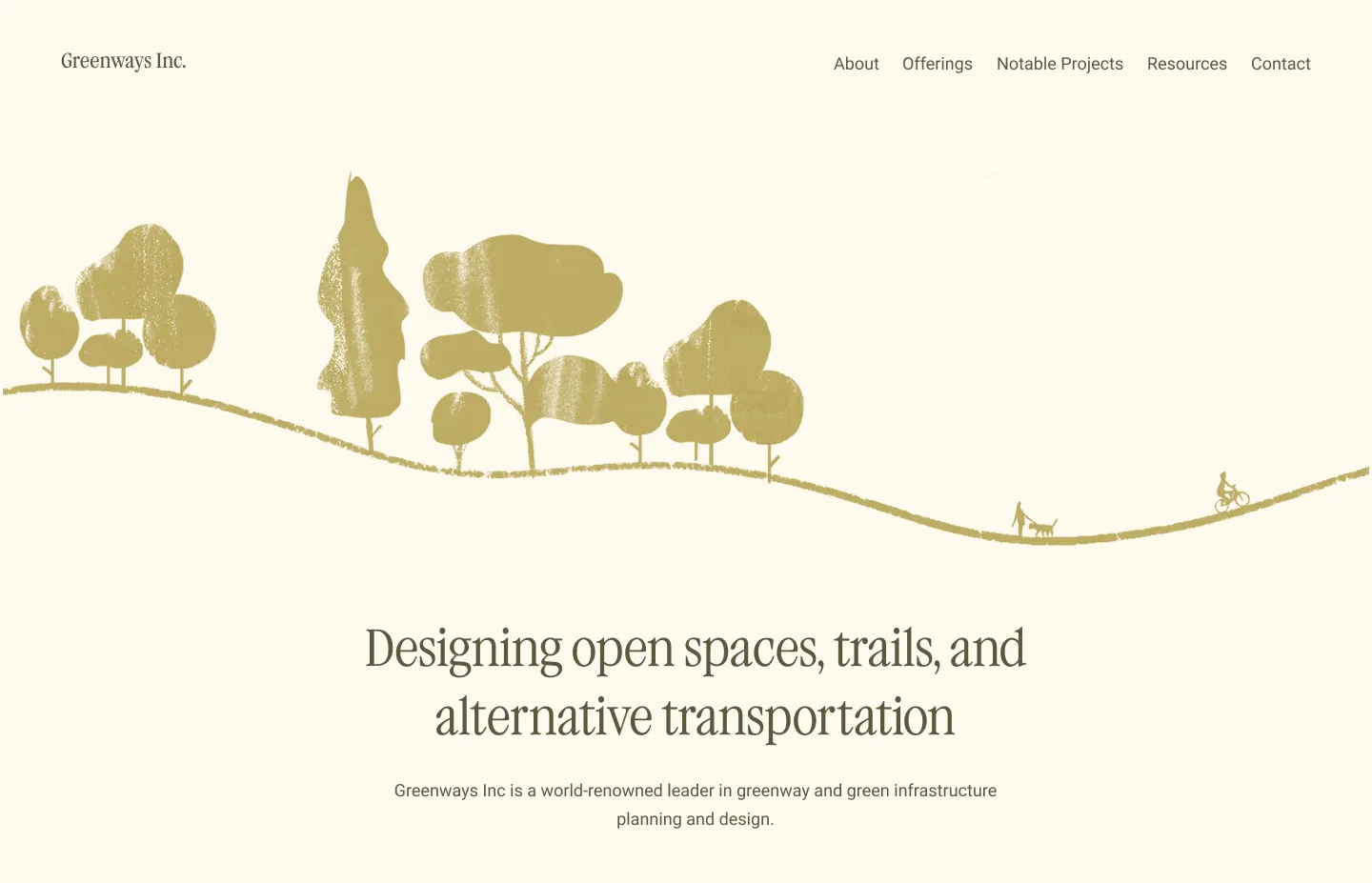 WordPress-powered homepage for Greenways.com