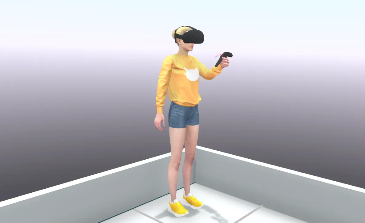 Head-mounted display with 3D avatar representation