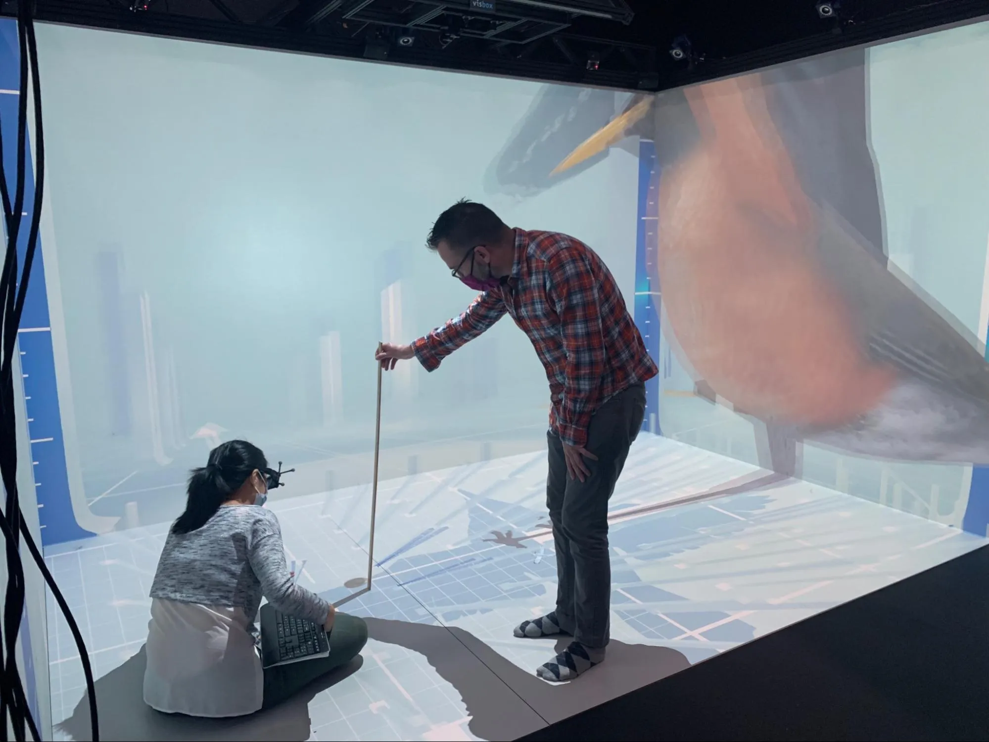 Scale measurement demonstration in virtual reality